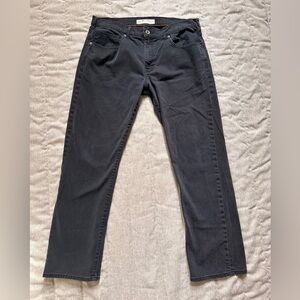 Lee Mens Jeans 38x30 Black Slim Fit Straight Leg L252 Modern  Series Denim